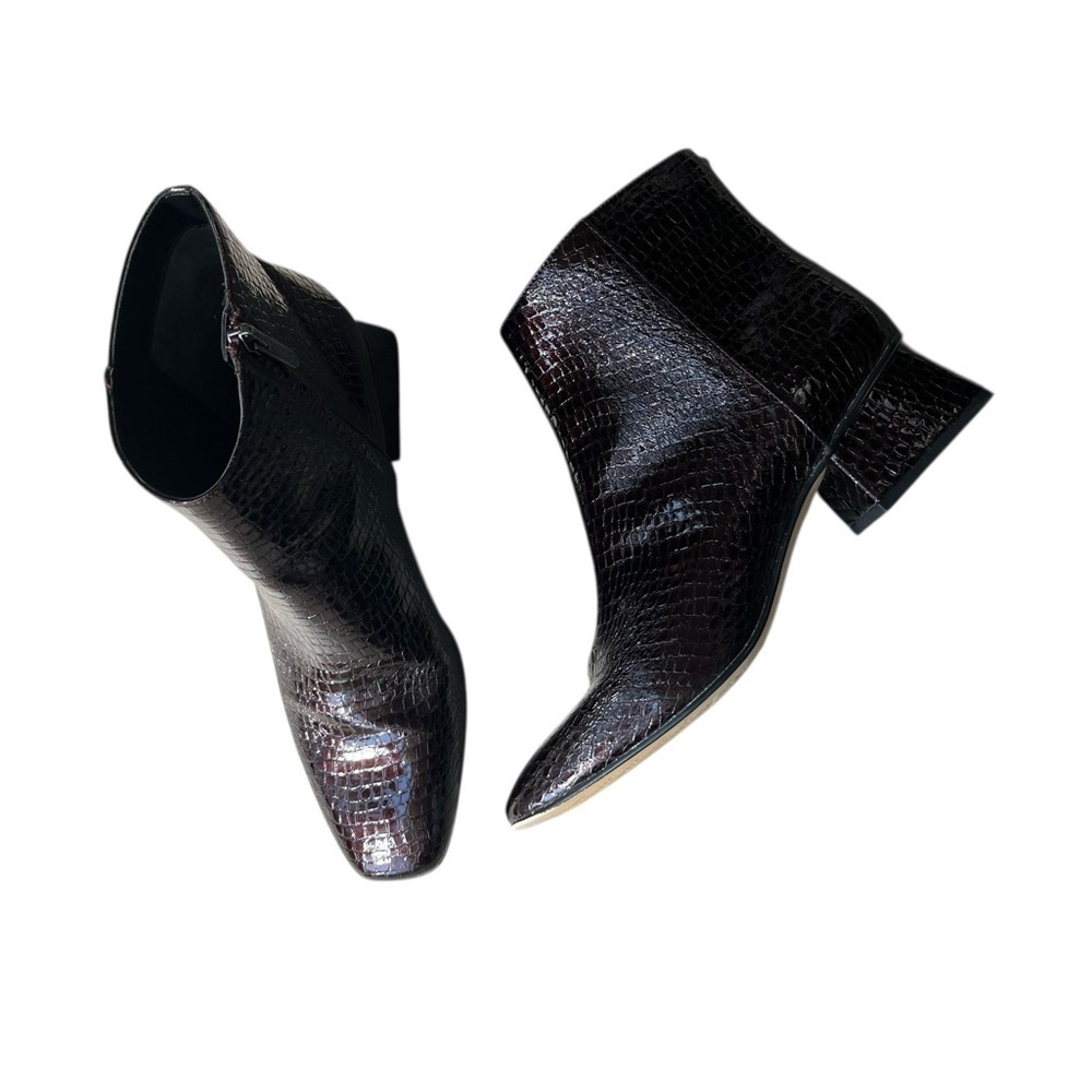 Circus by Sam Edelman Womens Daysi Faux Leather Crocodile Ankle Boots Sz 9.5